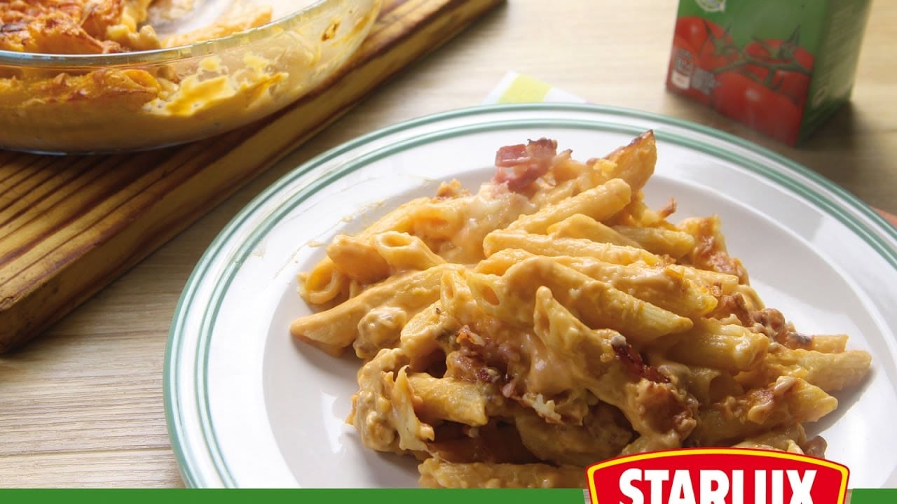 Macarrones Con Nata Y Tomate