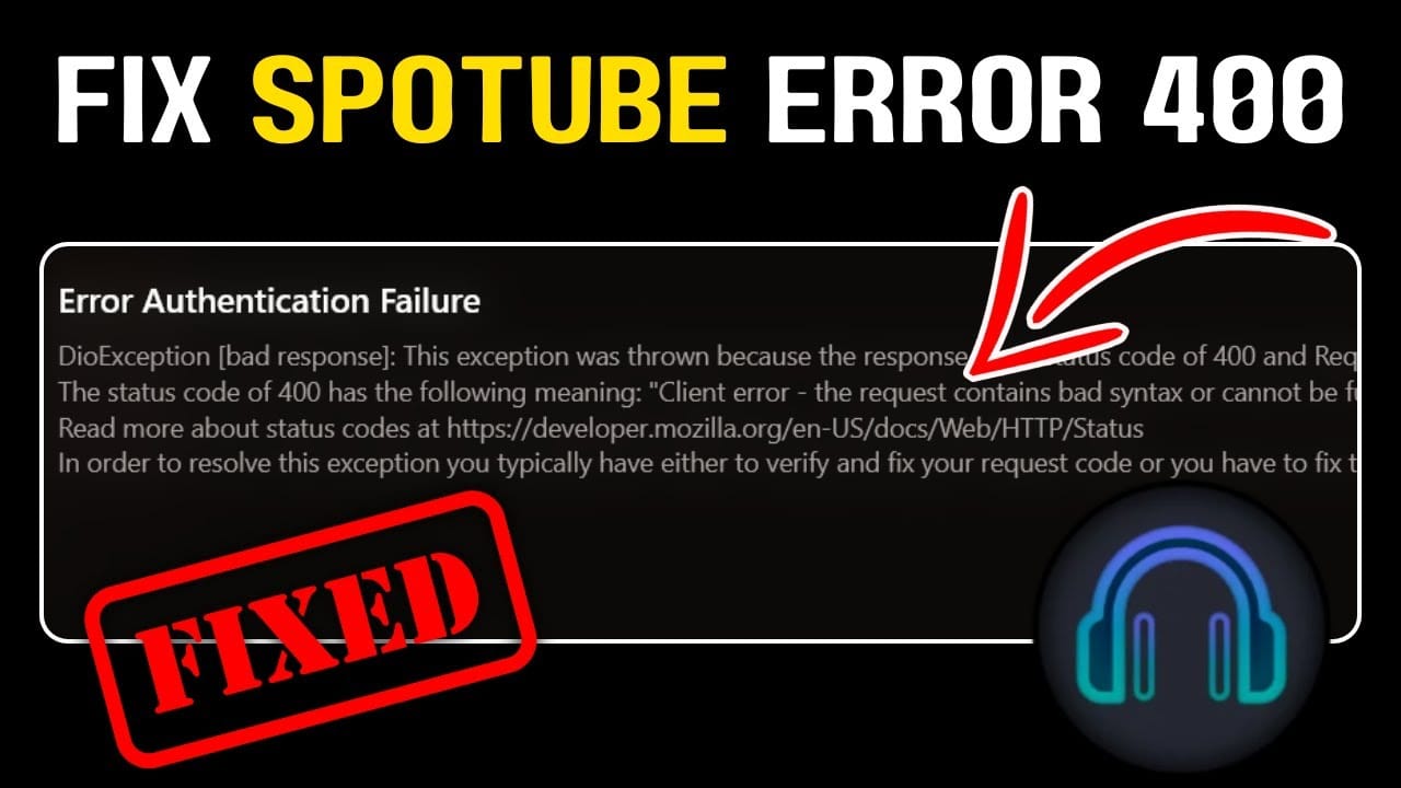 Spotube Error 400