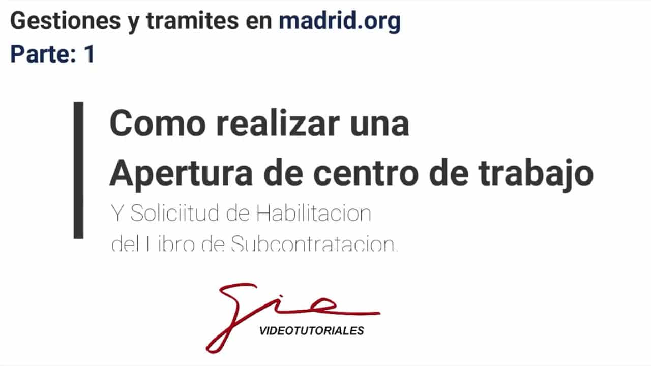 Apertura centro de trabajo madrid