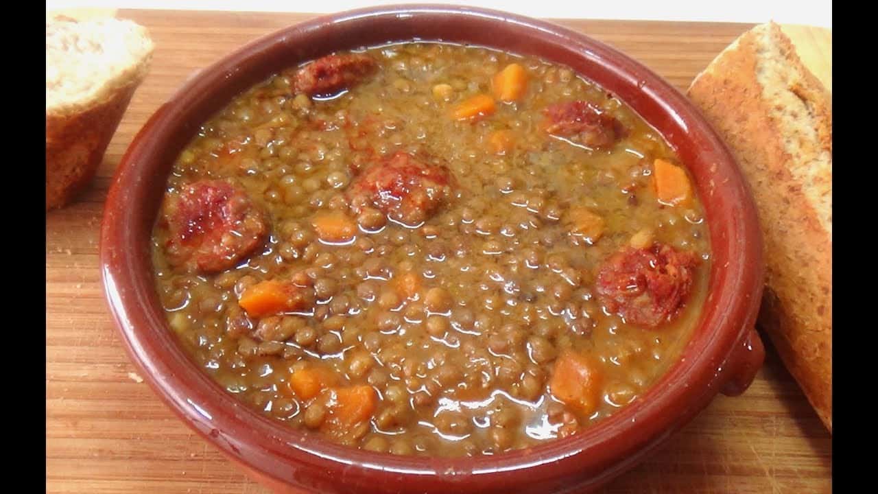 Cocinar lentejas con chorizo