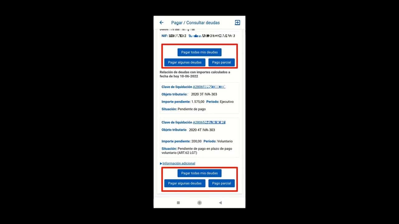 Consulta deudas aeat