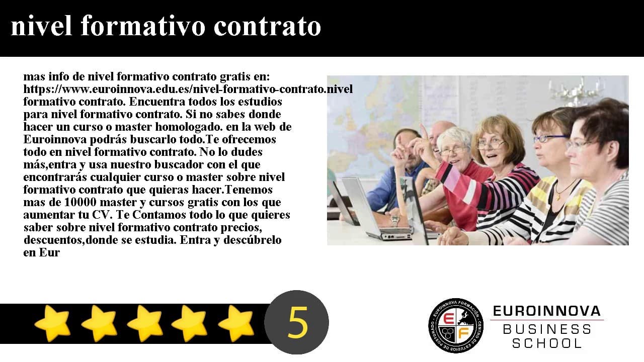 Nivel formativo contrato
