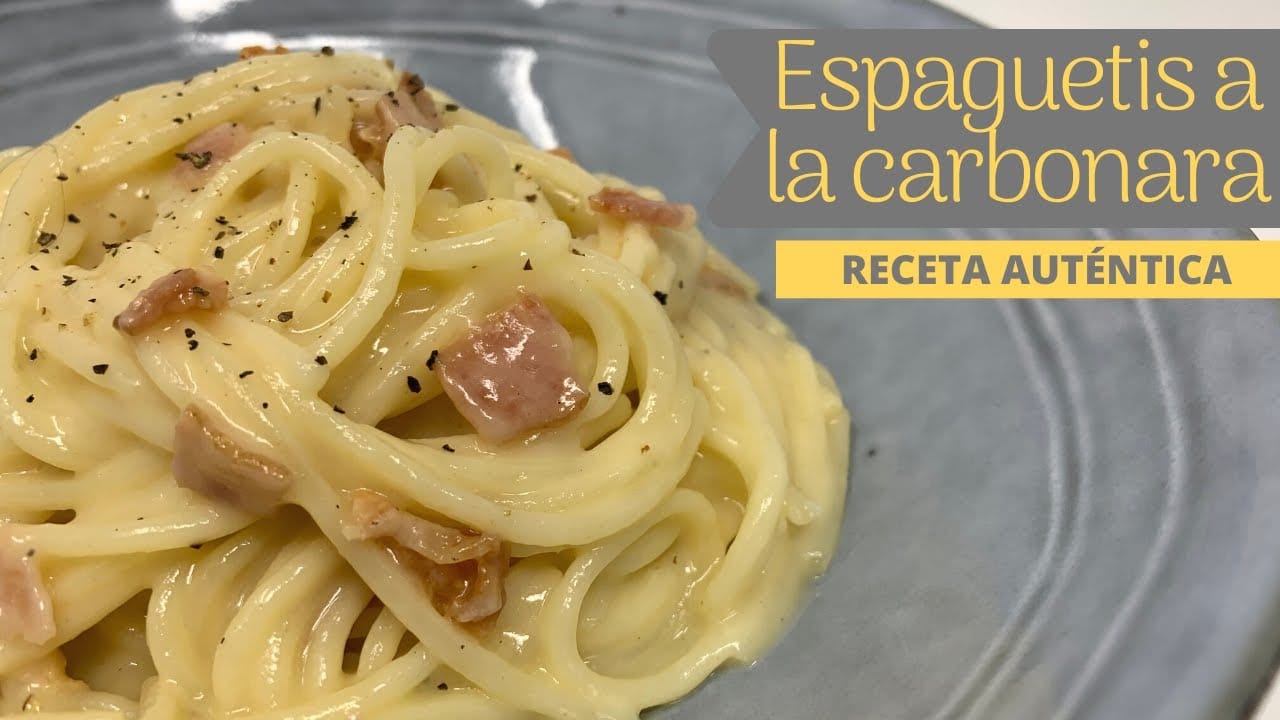 Pasta carbonara sin nata