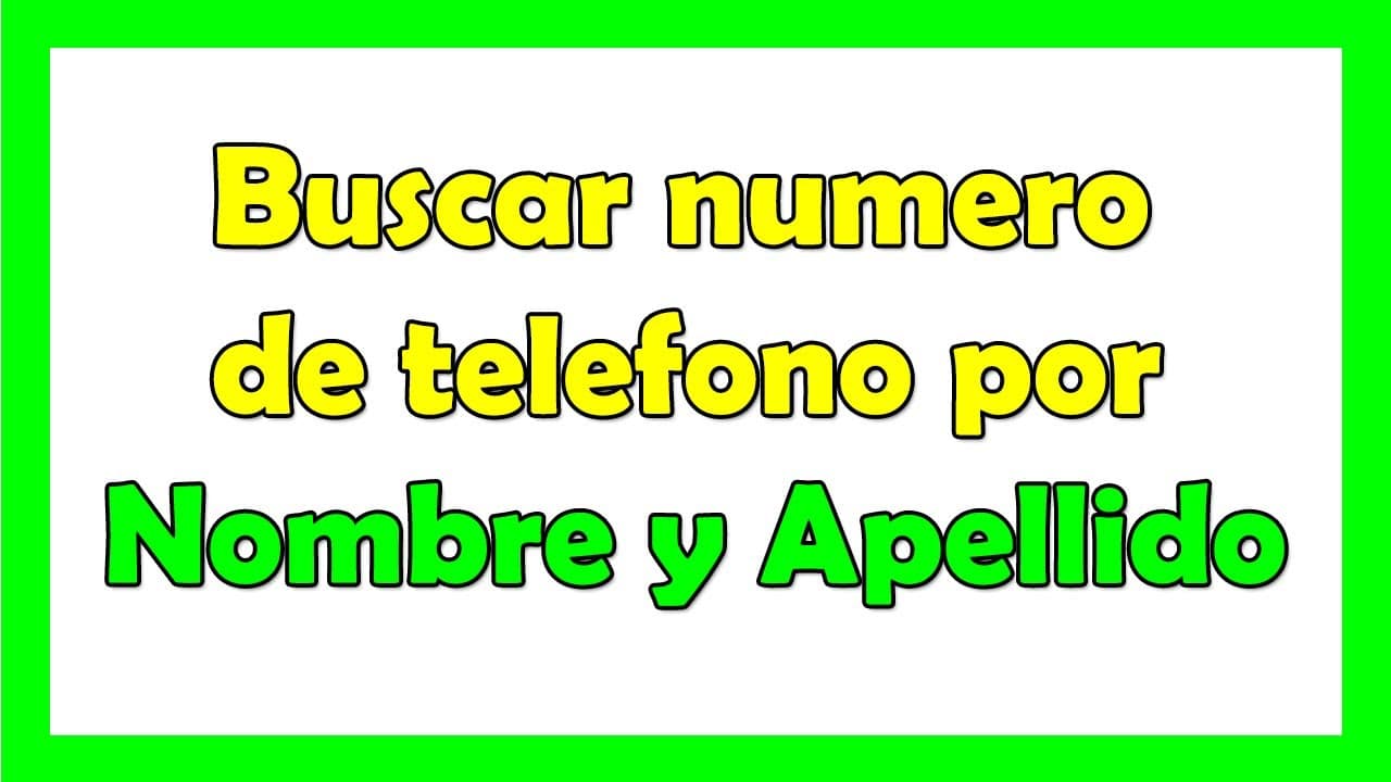 Guía Telefónica Por Nombre Y Apellido
