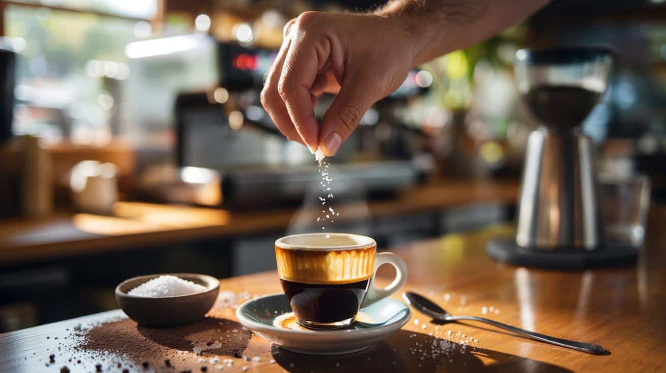 Une cuillère de sel dans le café : l’astuce des baristas pour adoucir l’amertume sans sucre
