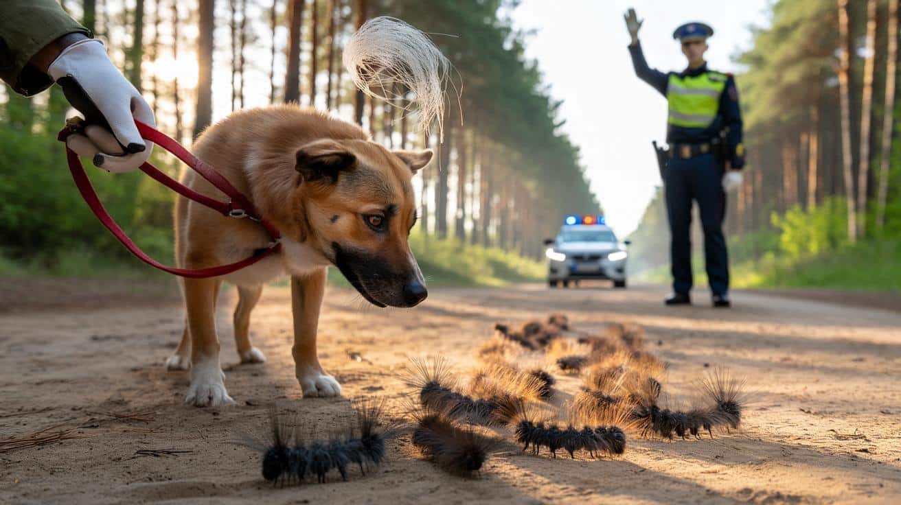 Alerte des gendarmes: les chenilles processionnaires, une menace urgente pour les animaux de compagnie