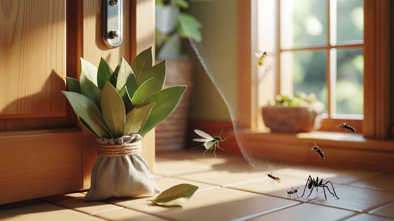 Laurier derrière les portes : l’astuce simple qui éloigne les insectes de la maison